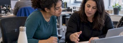 Intern learning from a workplace mentor